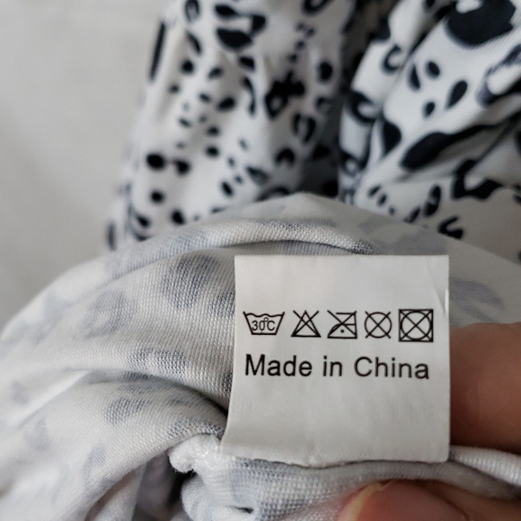 Animal Print MED Babydoll Tiered Mini Dress Back Cutout and Tie Medium Med M - Picture 9 of 10